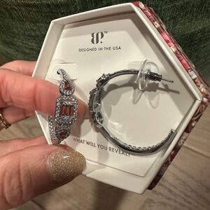 Bomb party January garnet earrings